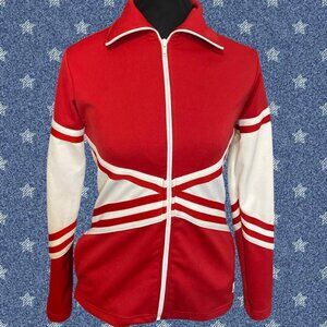 Red & white Chasse cheer dance zipup jacket